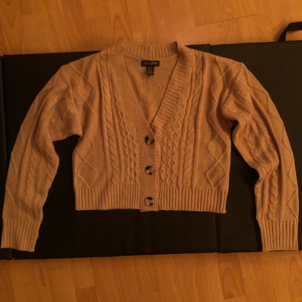 Never worn Taupe/ khaki knit cardigan Medium- Love & Liberty